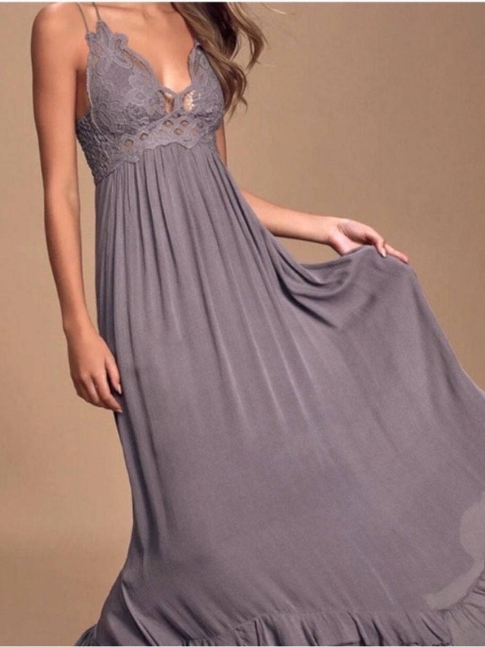 Free People Adella Slip Dress in Slate — Size Medium, New No Tags - Picture 4 of 9